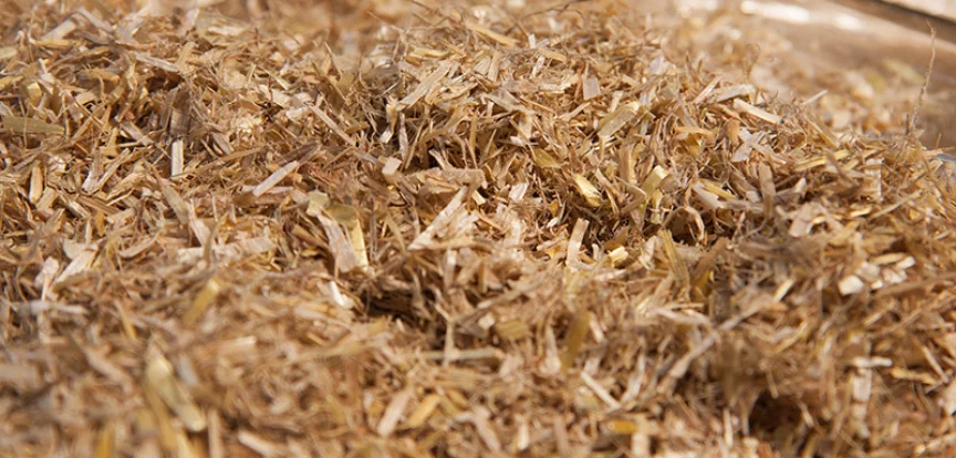 Ground wheat straw