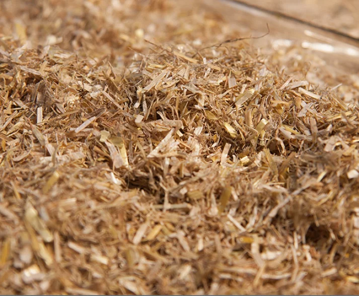Ground wheat straw